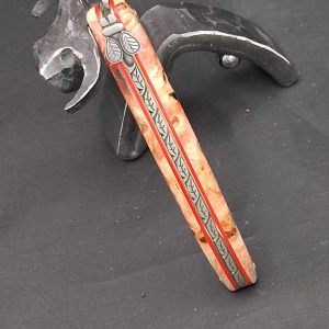 Couteau Laguiole – Marronnier, intercalaire rouge & T12