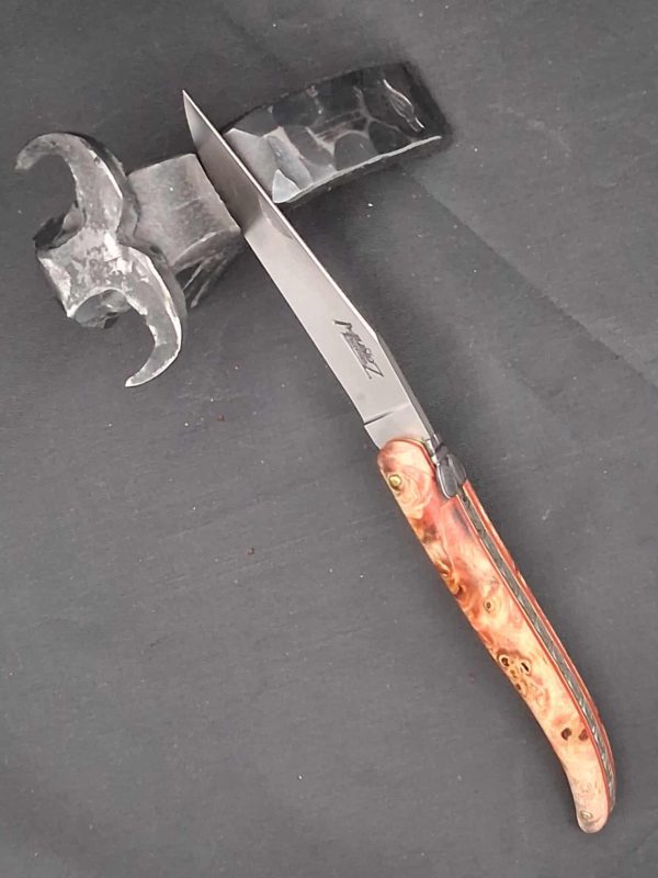 Couteau Laguiole - Marronnier, intercalaire rouge & T12 – Image 3