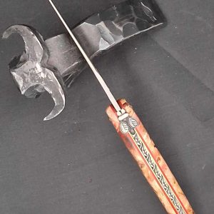 Couteau Laguiole – Marronnier, intercalaire rouge & T12