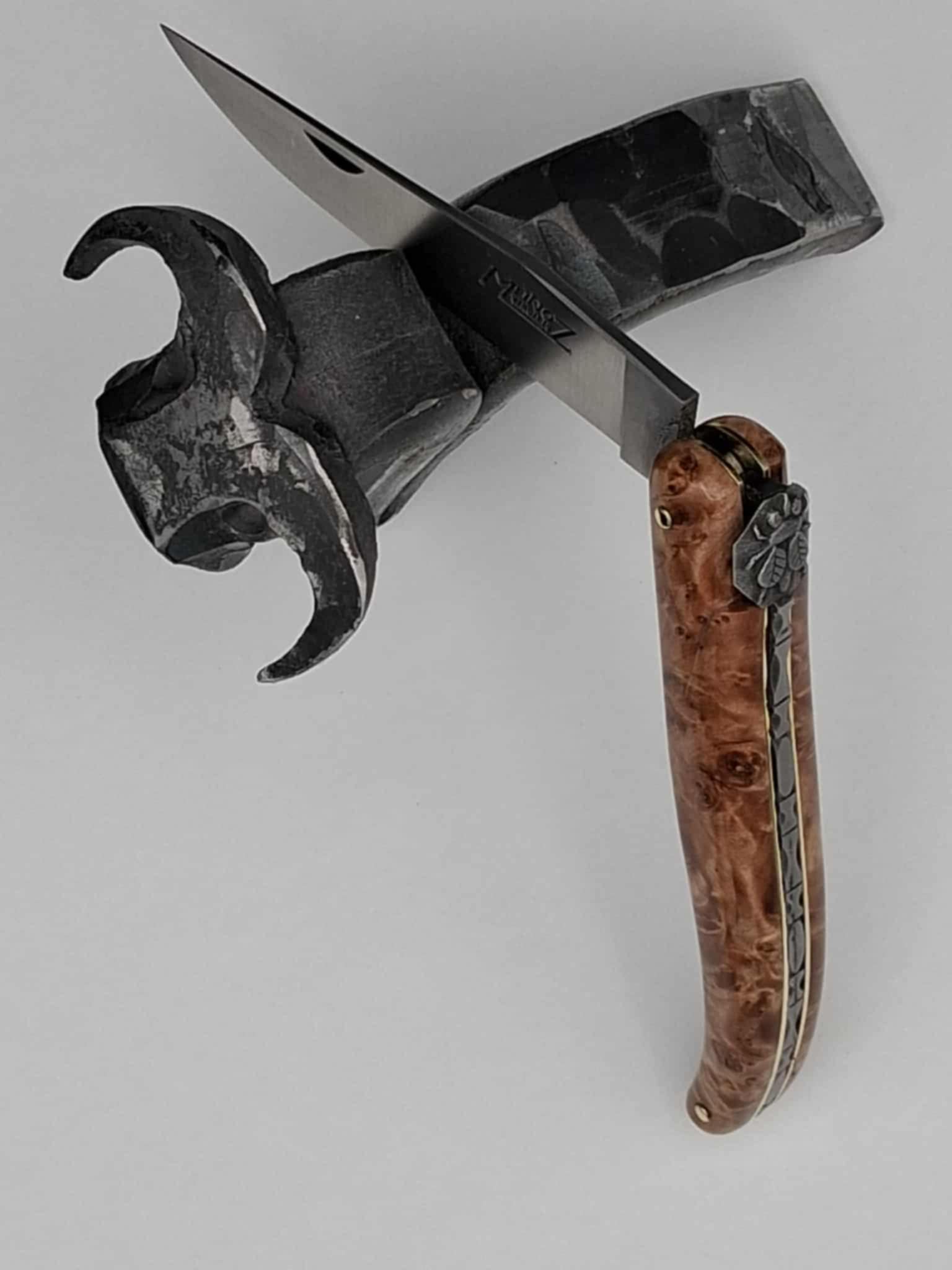 Couteau laguiole Peuplier marron 12 cm – Image 2