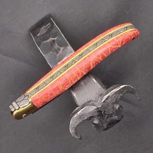 Couteau laguiole en corail rouge 12 cm