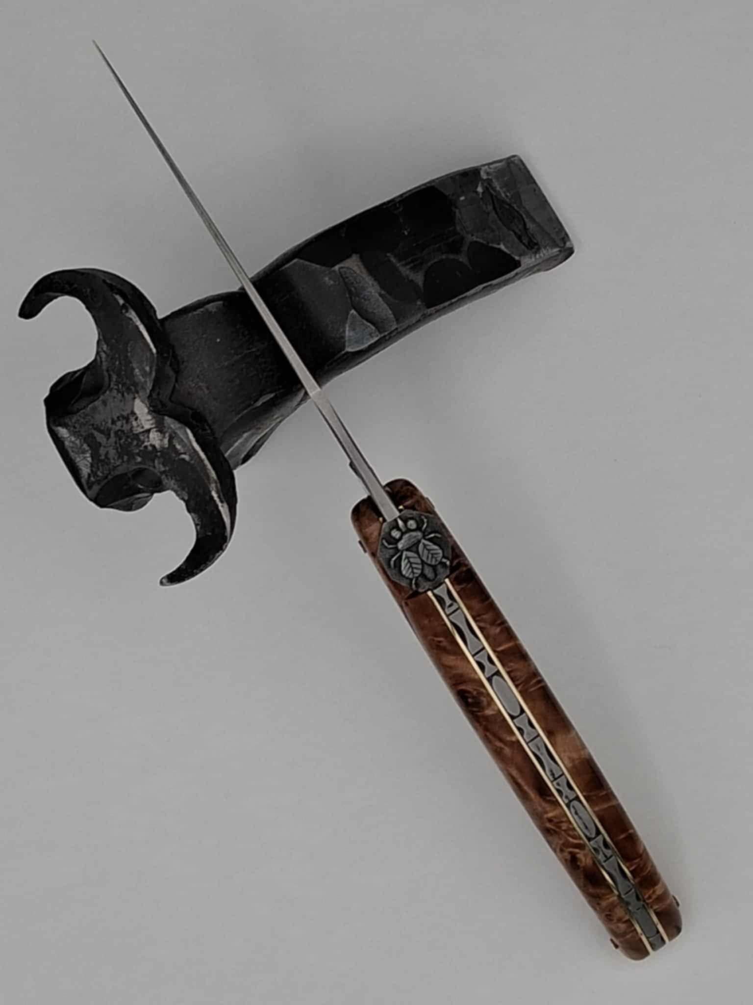 Couteau laguiole Peuplier marron 12 cm – Image 3