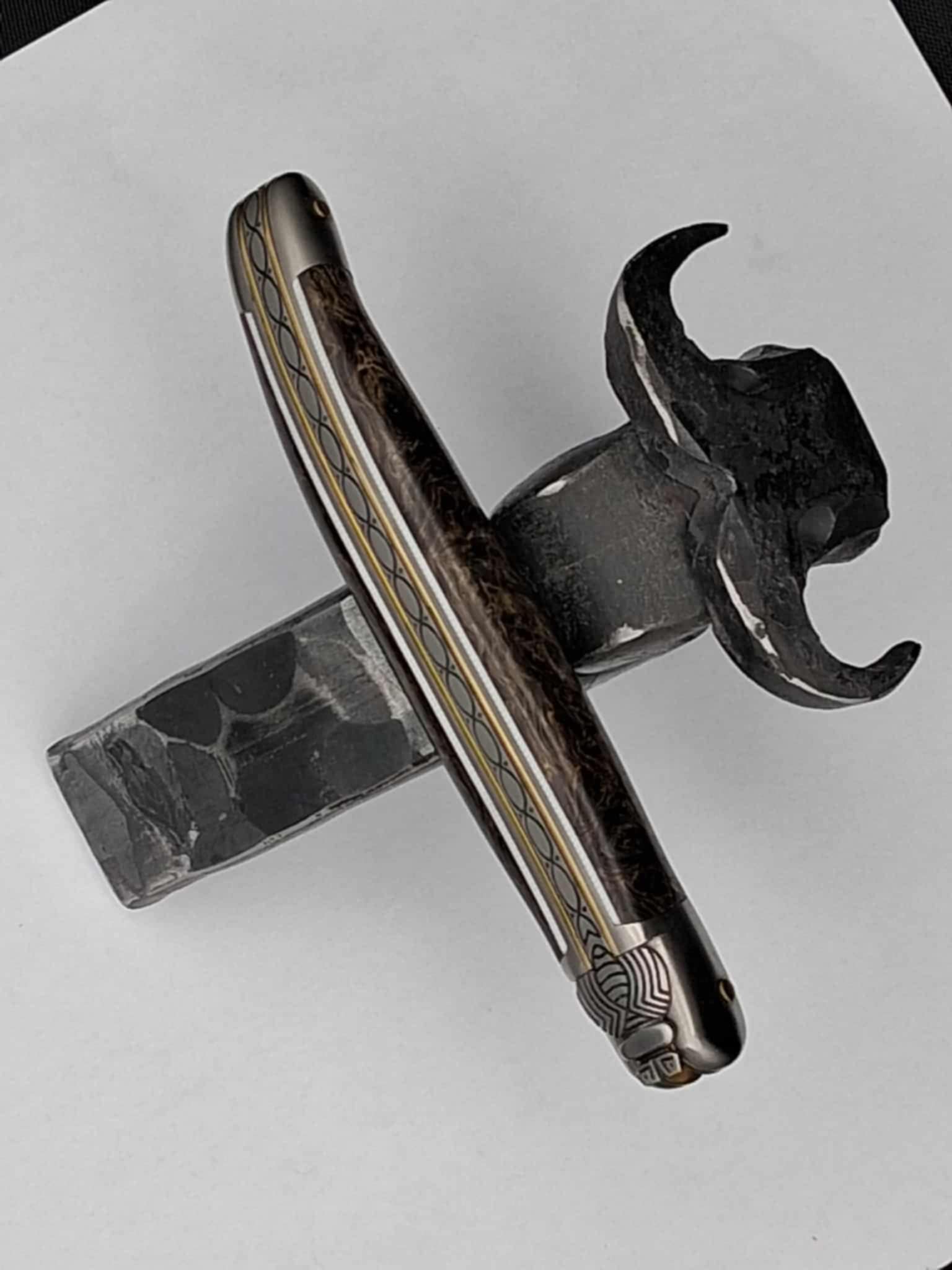 Couteau laguiole Fibre de carbone Or – Image 2