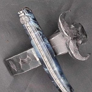 Couteau laguiole Manche en peuplier bleu 12 cm