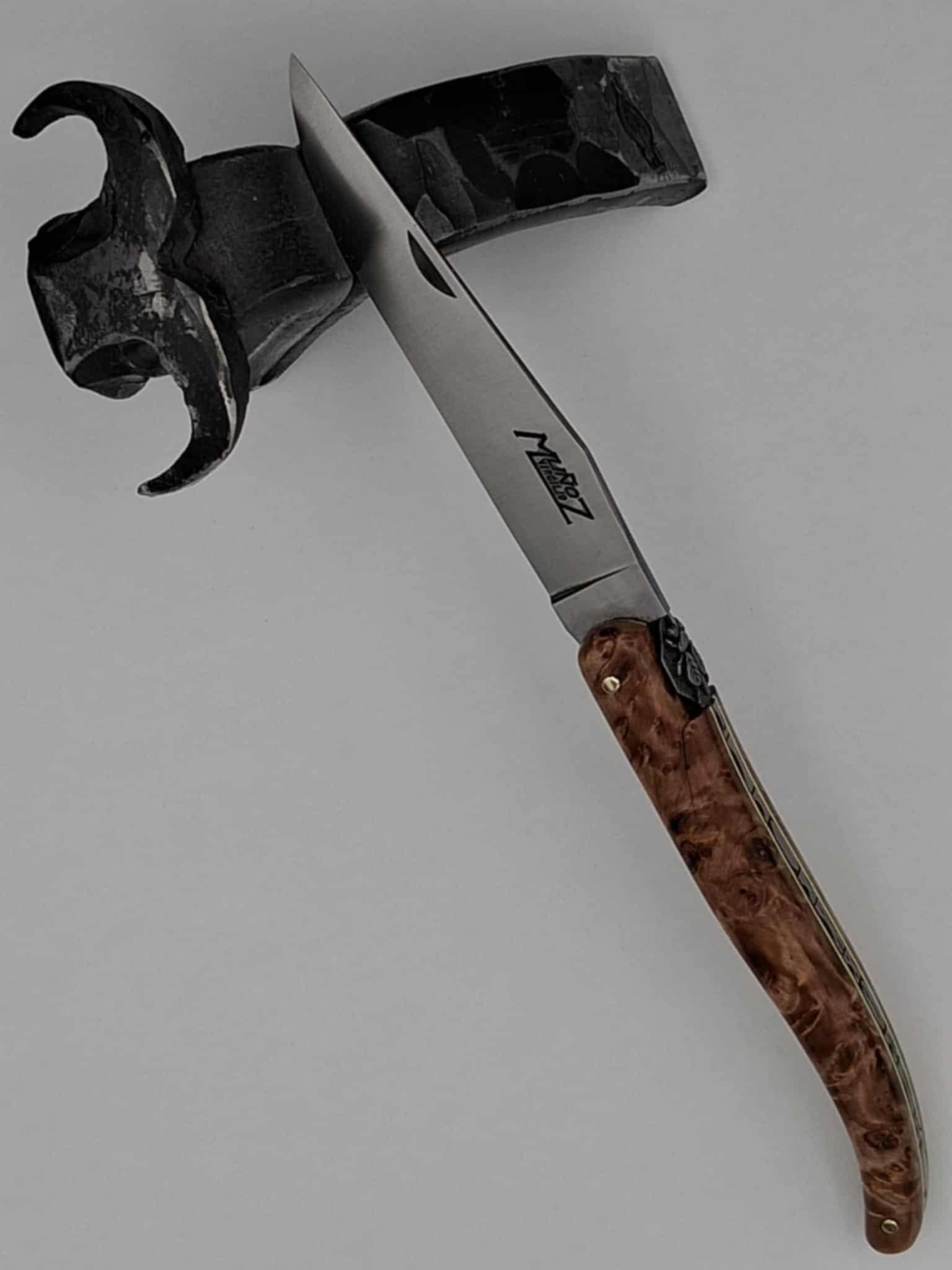 Couteau laguiole Peuplier marron 12 cm – Image 4