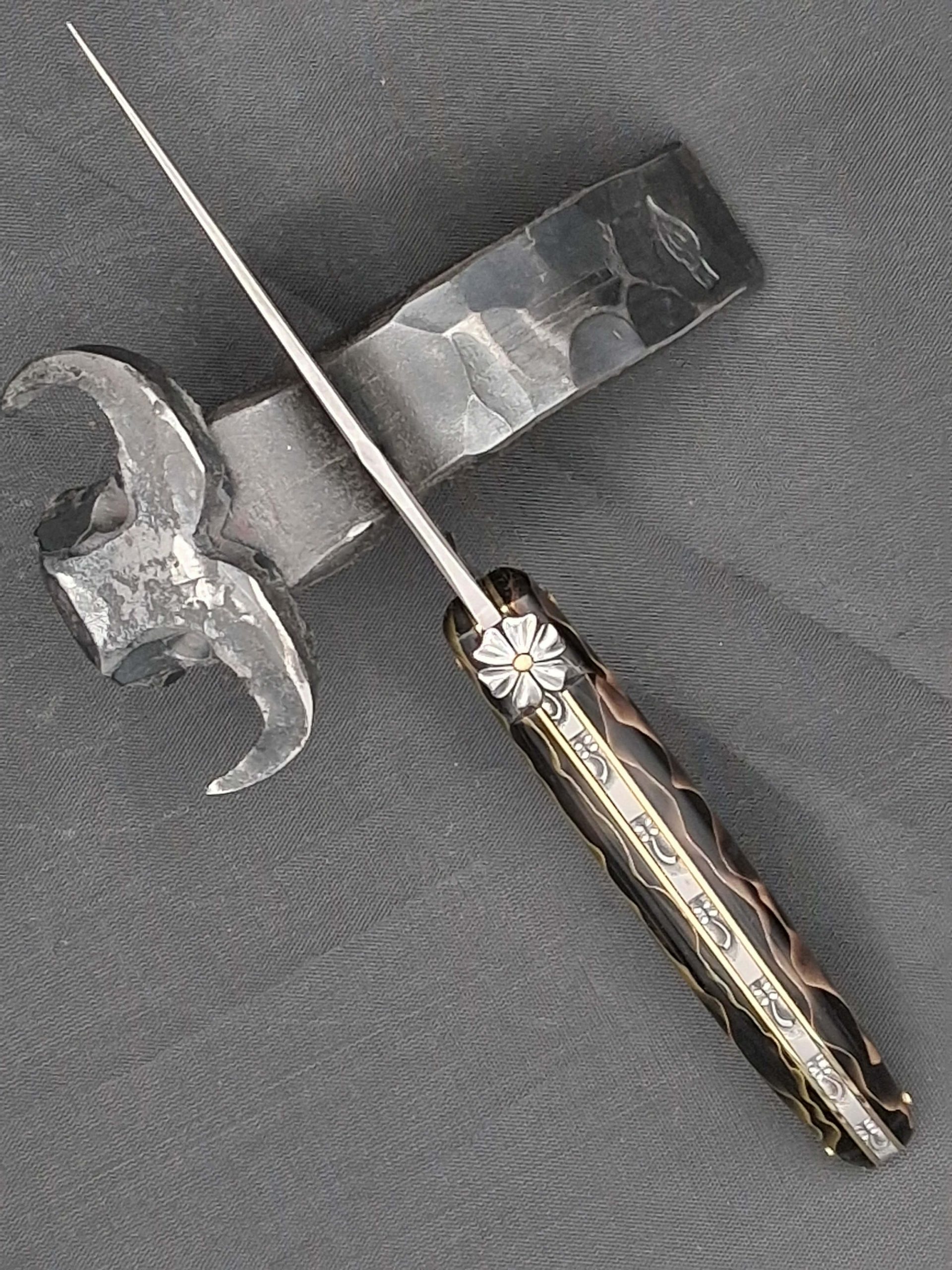 Couteau Laguiole Manche en œil or résine 11 cm – Image 3